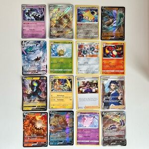 Pokémon Card Lot - Assorted Holo Rare Singles (Includes V & EX)